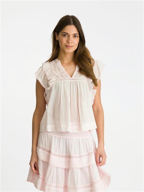 Neo Noir Jayla S Voile Top Kvinde Light Pink Toppe Str 38 - hos Magasin