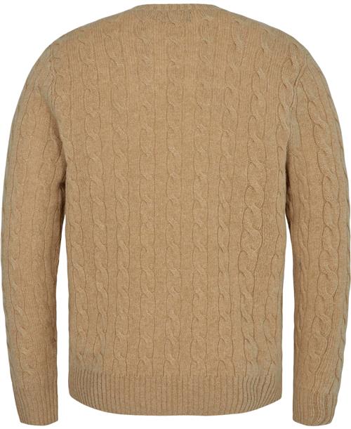 Polo Ralph Lauren 2/15 Wool/cash Rwslsl-plo Mand Camel Melange Sweaters Str L - Uld hos Magasin