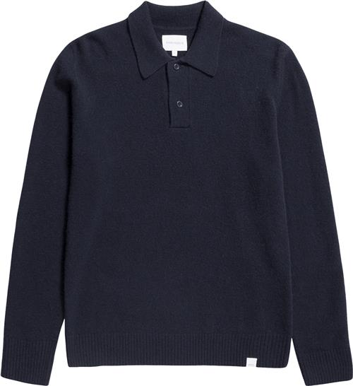 Norse Projects Norse Standard Merino Lambswool Polo Mand Blå Sweaters Str XL Merino - hos Magasin