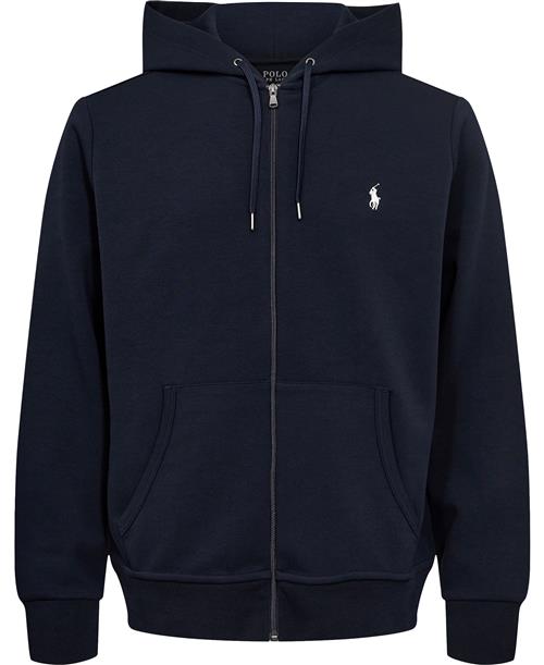 Se Polo Ralph Lauren Doubleknit Full-zip Hoodie Mand Blå Hoodies Str L - Bomuld hos Magasin ved Magasin