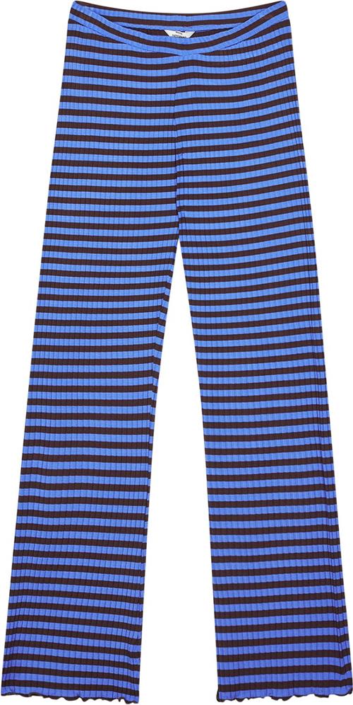 Mads Nørgaard - Copenhagen 5x5 Stripe Lonnie Pants Kvinde Blå Og Hvid Med Striber Bukser Str XS - hos Magasin