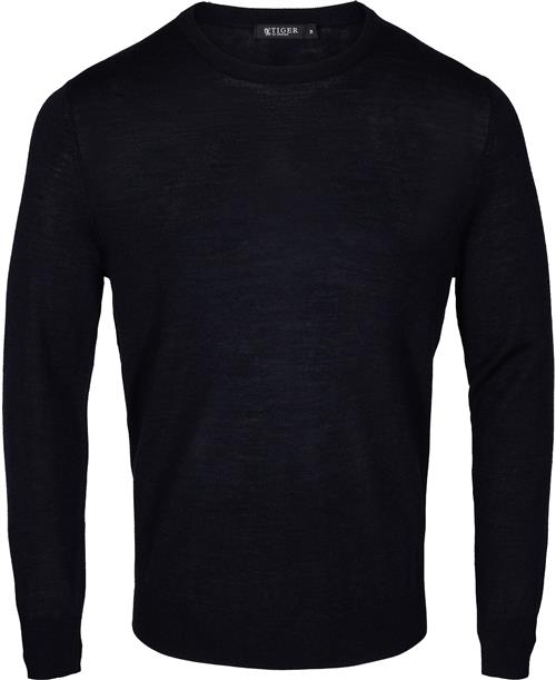 Tiger of Sweden Nichols Pullover Mand Blå Sweaters Slim-fit Str XL - Uld hos Magasin