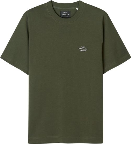 Mads Nørgaard - Copenhagen Cotton Jersey Frode Emb Logo Tee Mand Olive Night Kortærmede T-shirts Str S - hos Magasin