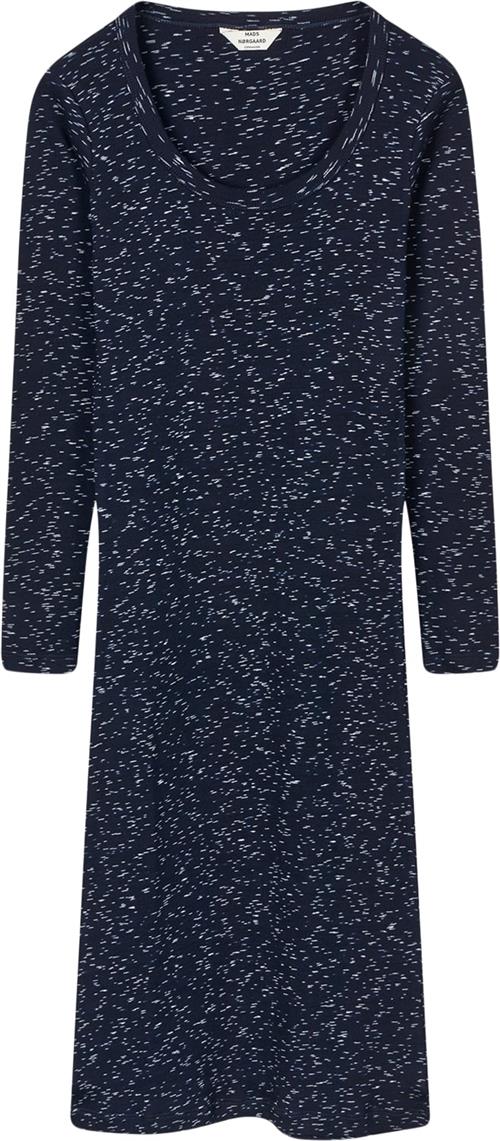 Mads Nørgaard - Copenhagen 2x2 Cotton Space Bubi Dress Kvinde Blå Med Print Midi Kjoler Str XXL - hos Magasin