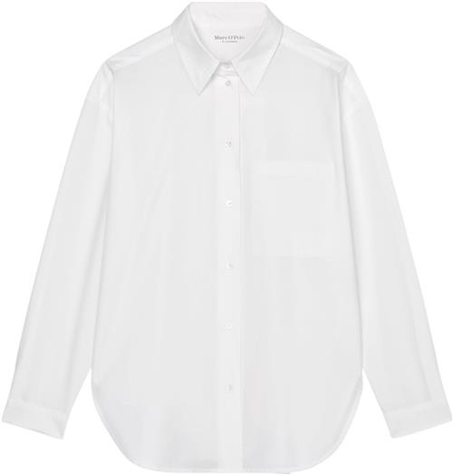 Marc O’Polo Blouse, Long Sleeve, Kent Collar, p Kvinde White Langærmede Skjorter Str 44 - hos Magasin