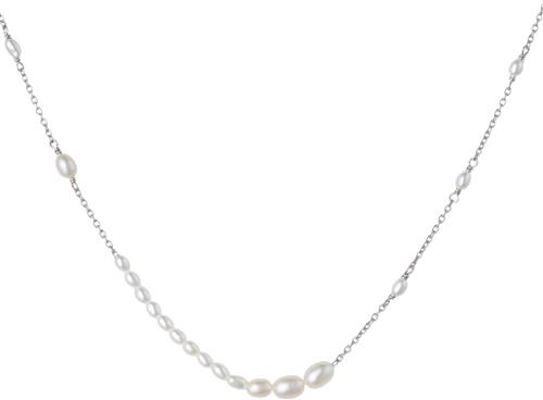 ByBiehl Aura Flow Necklace Silver - Perlehalskæder hos Magasin