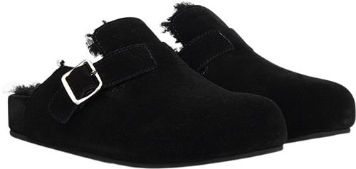 Lovelies Nesso Skin Mules With Adjustable Bucket Kvinde Black Flade Sandaler Str 40 - Gummi hos Magasin