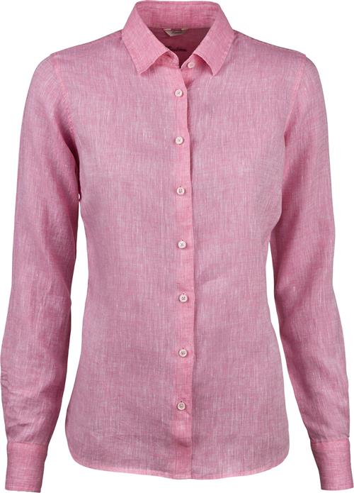 Stenströms Shirt F Plain Front Kvinde Pink Langærmede Skjorter Str 38 - hos Magasin