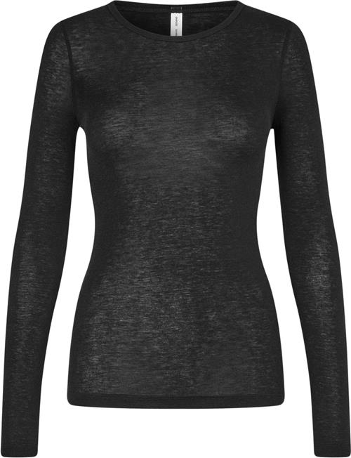 Samsøe Samsøe Sadou Tshirt ls 15499 Kvinde Black Toppe Str L - hos Magasin