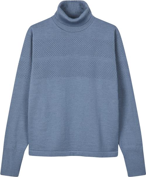 Se Mads Nørgaard - Copenhagen Wool Klemens Knit Mand Lyseblå Turtlenecks Str XXXXL - Uld hos Magasin ved Magasin