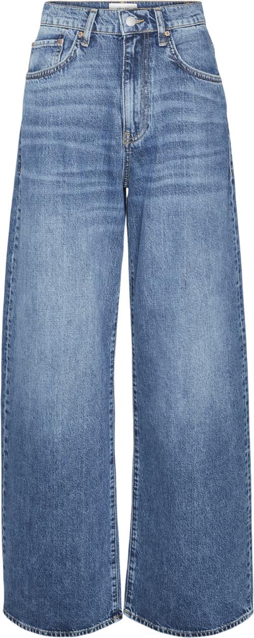 Vero Moda Vmelina SHR Wide Denim Jeans Ba3284 Kvinde Medium Blue Denim Jeans Str "29/""34" Denim - hos Magasin