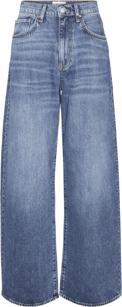 Vero Moda Vmelina SHR Wide Denim Jeans Ba3284 Kvinde Medium Blue Denim Jeans Str "31/""34" Denim - hos Magasin