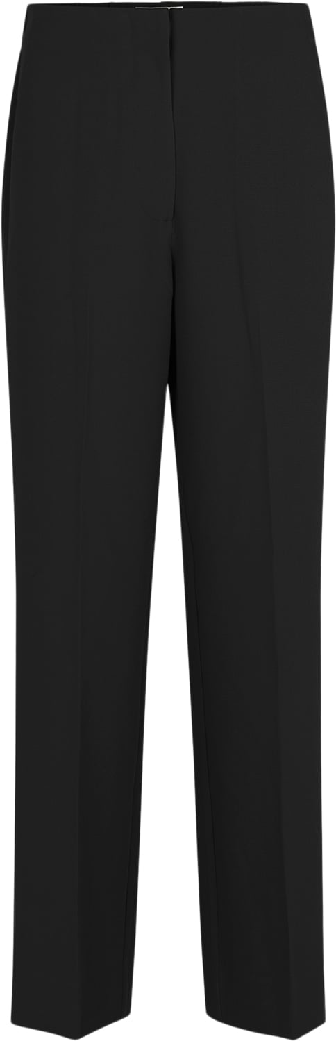 Second Female Evie Classic Trousers Kvinde Black Bukser Med Lige Ben Str XS - Viskose hos Magasin