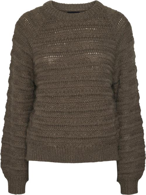 Se Pieces Pcjayda LS Oneck Knit Noos Kvinde Morel Sweaters Str L - hos Magasin ved Magasin