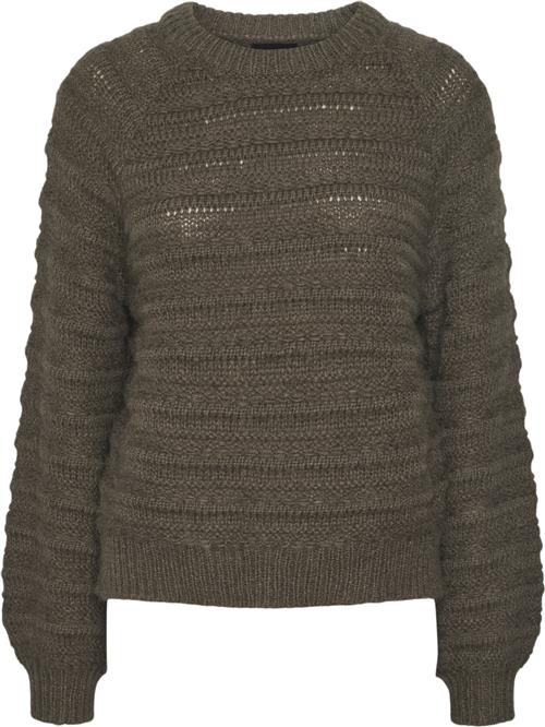 Pieces Pcjayda LS Oneck Knit Noos Kvinde Morel Sweaters Str XL - hos Magasin