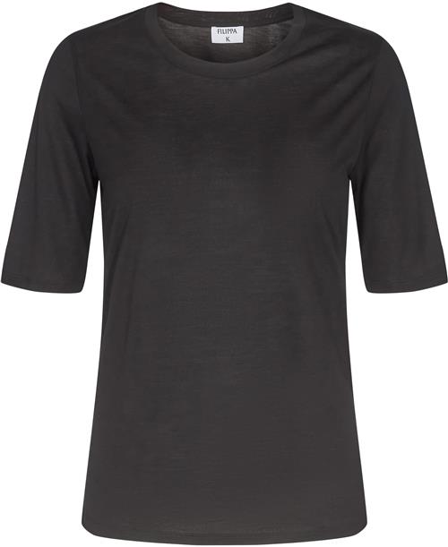 Filippa K Elena Tee Kvinde Black Kortærmede T-shirts Str S - hos Magasin