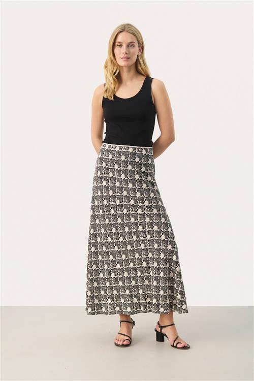 Part Two Rinpw SK Kvinde Black Graphic Print Maxi Nederdele Str 38 - hos Magasin