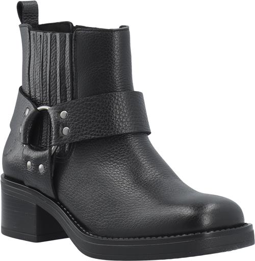 Cashott Casrikke Chelsea Biker Boot Leather Kvinde Black Ankelstøvler Str 41 - hos Magasin