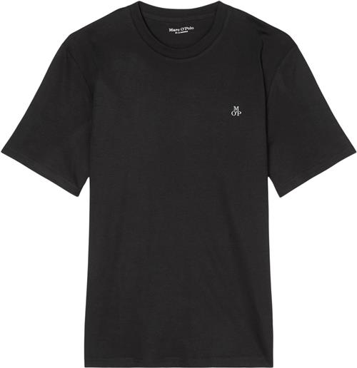 Marc O’Polo Tshirt, Short Sleeve, Logo Print Kvinde Black Kortærmede T-shirts Str M - hos Magasin