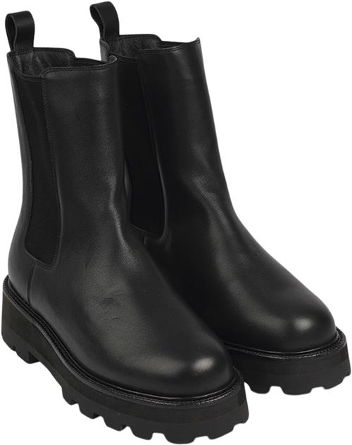 Se Lovelies Musala Leather Boots With Flyknit & Shearling Kvinde Black Chelsea Boots Str 41 - Læder hos Magasin ved Magasin