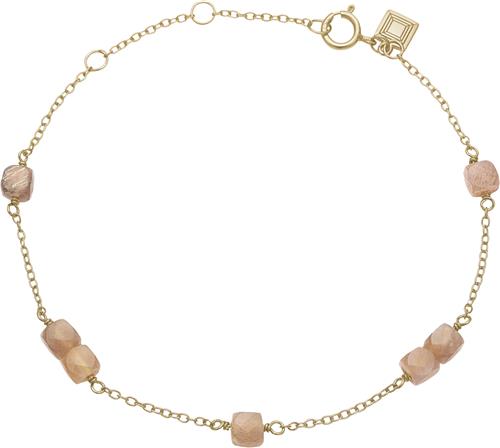 Carré Jewellery Ava Bracelet With Sunstone Gold p OZ - Kædearmbånd Med Vedhæng hos Magasin