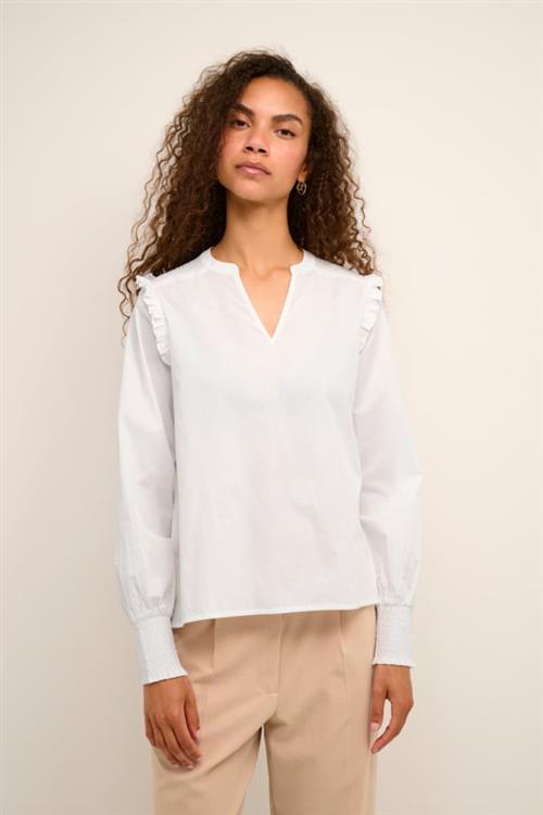 Karen by Simonsen Heddikb Blouse Kvinde 110601 Langærmede Bluser Str 44 - hos Magasin