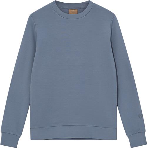 Mos Mosh Gallery Mmgabel Crew Neck Sweat Mand Ocean Blue Sweatshirts Str S - hos Magasin