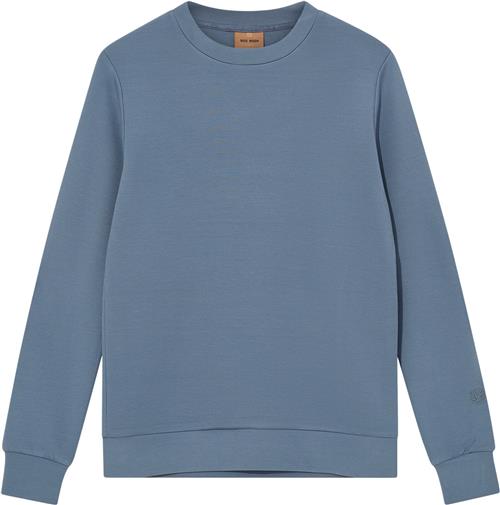 Se Mos Mosh Gallery Mmgabel Crew Neck Sweat Mand Ocean Blue Sweatshirts Str XXL - hos Magasin ved Magasin