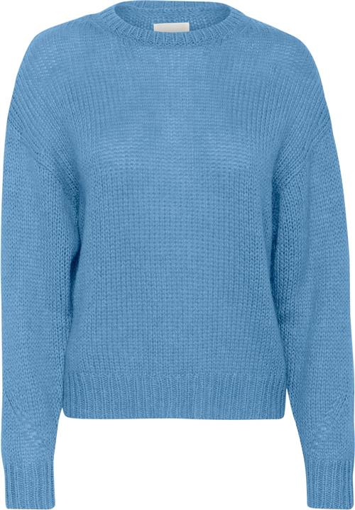 Part Two Lindipw PU Kvinde Parisian Blue Sweaters Relaxed Fit Str XS - hos Magasin