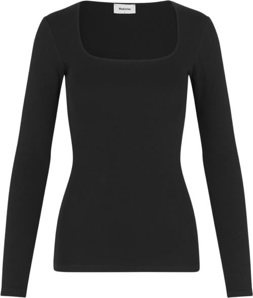 Modström Toxiemd LS top Kvinde Sort Langærmede T-shirts Tight Fit Str XL - hos Magasin