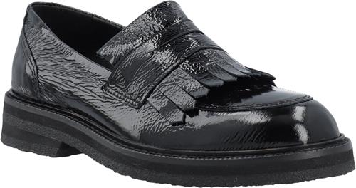 Se Cashott Casbetty Loafer w. Fringes Patent Leather Kvinde Black Loafers Str 36 - hos Magasin ved Magasin