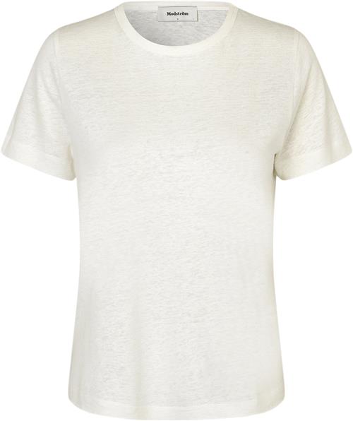 Modström Holtmd Tshirt Kvinde Soft White Kortærmede T-shirts Str L - Bomuld hos Magasin