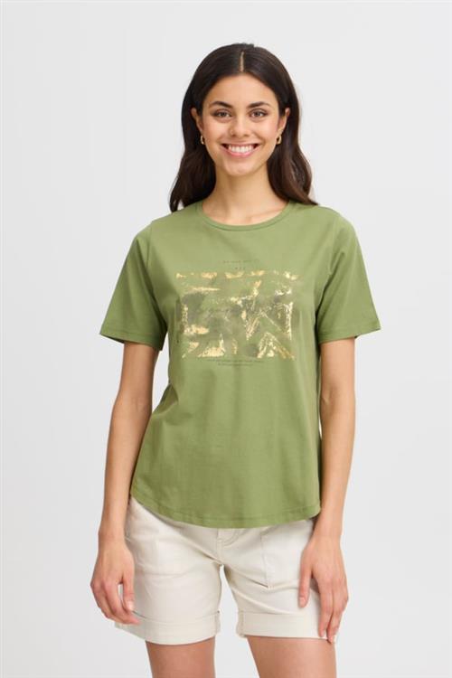 Se Fransa Fralli TEE 1 Kvinde Loden Green Kortærmede T-shirts Regular Fit Str M - hos Magasin ved Magasin