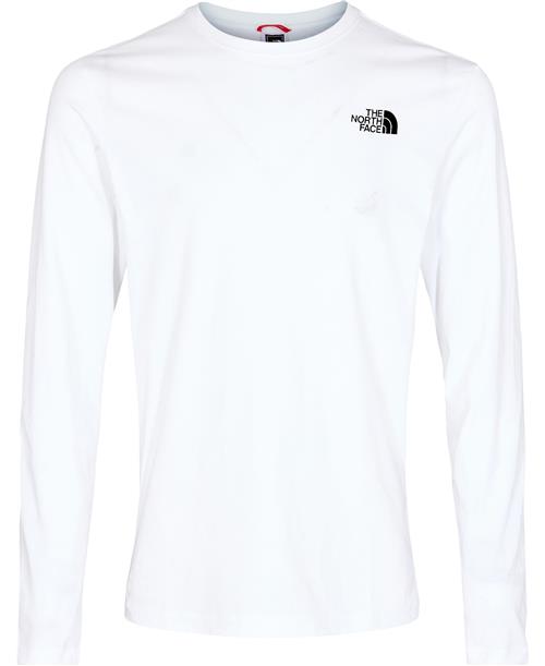 The North Face M L/S RED BOX TEE EU TNF White/tn Mand Hvid Langærmede T-shirts Str S - Bomuld hos Magasin