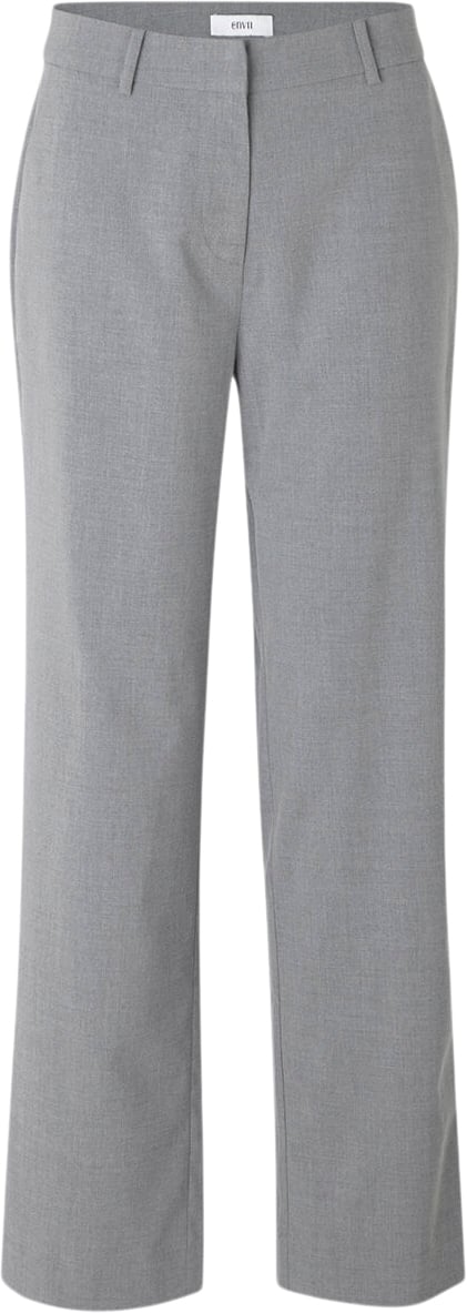 Se Envii Enkafir Pants 6746 Kvinde Grey Mel. Bukser Med Lige Ben Str S - hos Magasin ved Magasin