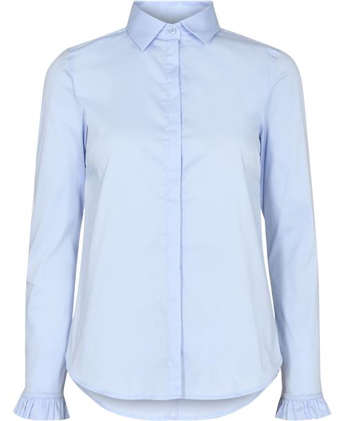 Mos Mosh Mattie Flip Shirt Kvinde Light Blue Langærmede Skjorter Str S - hos Magasin