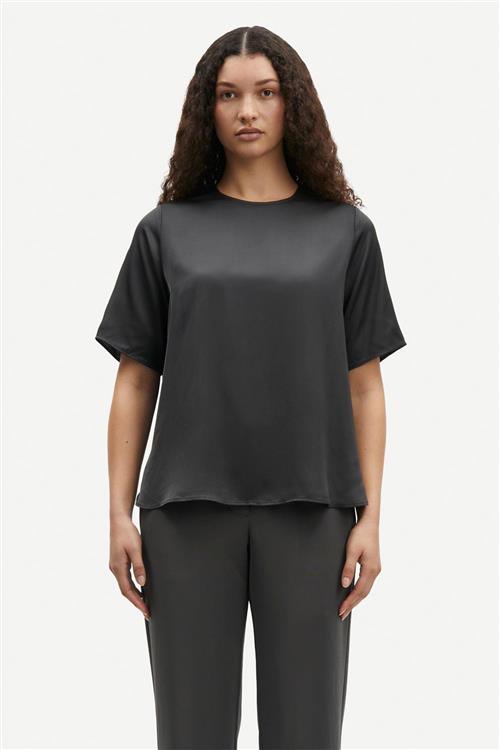 Samsøe Samsøe Denise top 14905 Kvinde Black Oyster Toppe Str S - hos Magasin