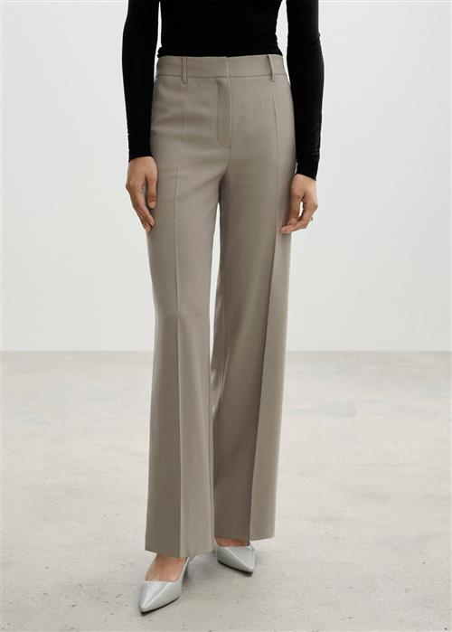 MANGO Wideleg Pleated Trousers Kvinde 92 Bukser Str 40 - hos Magasin