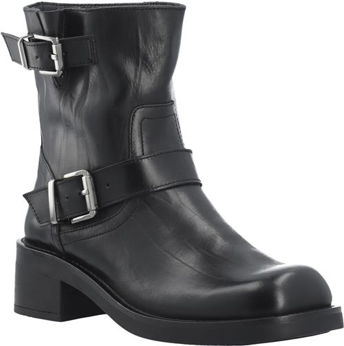 Se Bianco Biaharper Mid Calf Biker Boot Pull Up Leather Kvinde Black Cowboy & Biker Str 37 - hos Magasin ved Magasin