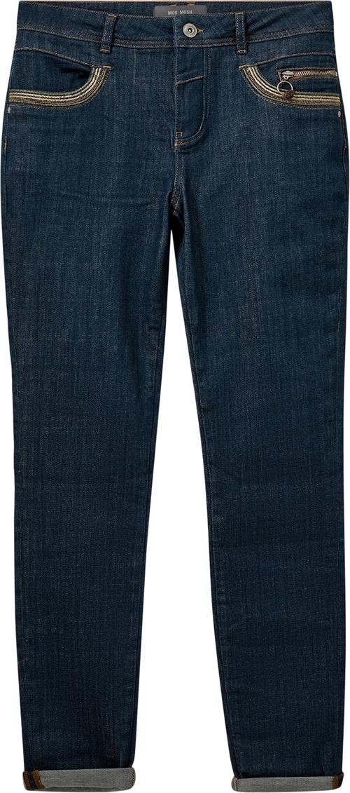 Se Mos Mosh Mmnaomi Cedros Jeans Kvinde Blue Straight Jeans Str 32/Regular - hos Magasin ved Magasin