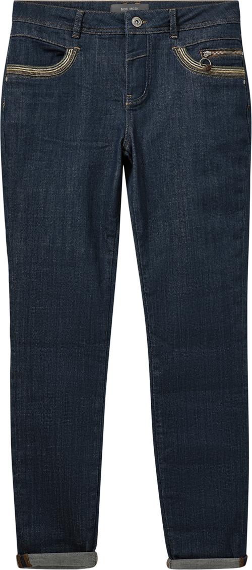 Mos Mosh Mmnaomi Cedros Jeans Kvinde Blue Straight Jeans Str 30/Regular - hos Magasin