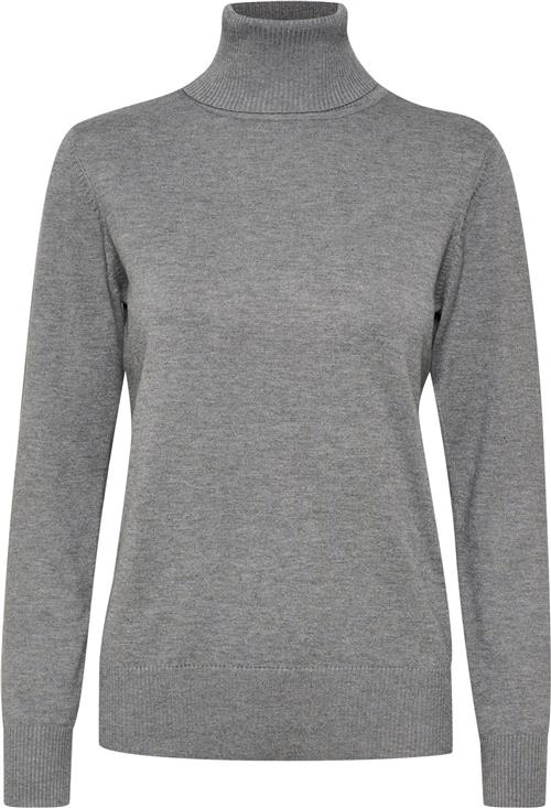 Se Saint Tropez J2046, Milasz Rollneck Pullover Kvinde Mist Grey Melange Rullekraver Classic Fit Str XS - hos Magasin ved Magasin