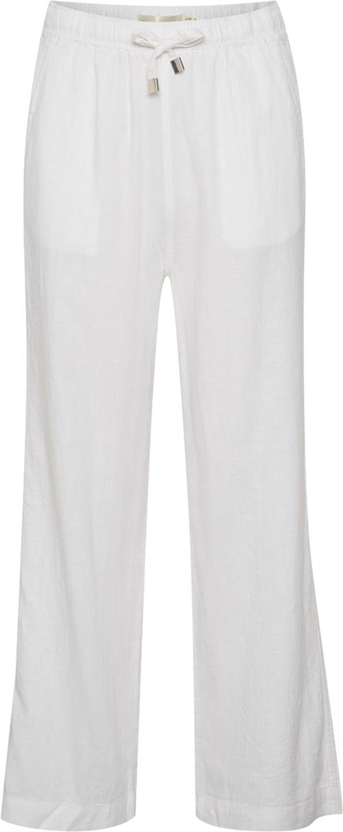 InWear Amosiw Pants Kvinde Pure White Hørbukser Relaxed Fit Str 38 - hos Magasin