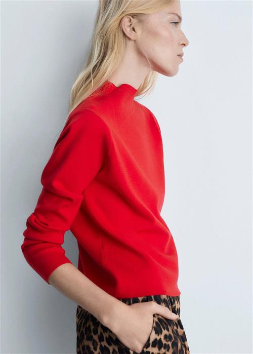 MANGO High Collar Sweater Kvinde Red Sweaters Str S - hos Magasin