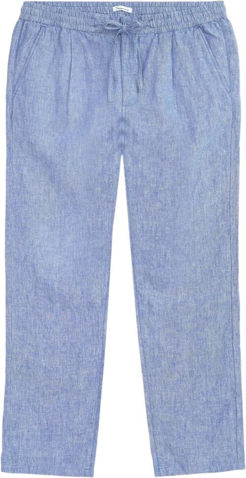 Knowledge Cotton Apparel FIG Loose Linen Pants Gots/vegan Mand Moonlight Blue Casual Bukser Str S - hos Magasin