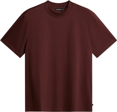 J. Lindeberg Ace Mock Neck Tshirt Mand Bitter Chocolate Kortærmede T-shirts Str L - hos Magasin