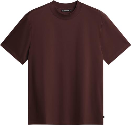 J. Lindeberg Ace Mock Neck Tshirt Mand Bitter Chocolate Kortærmede T-shirts Str XL - hos Magasin