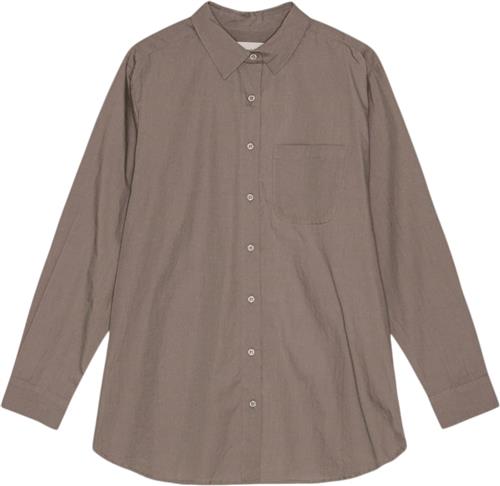 Se Moshi Moshi Mind Gaia Shirt Poplin Kvinde Dark Taupe Skjorter Str M - hos Magasin ved Magasin