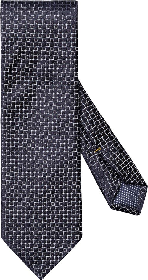 Se ETON Navy Blue Geometric Woven Silk Tie 80 - Slips Silke hos Magasin ved Magasin