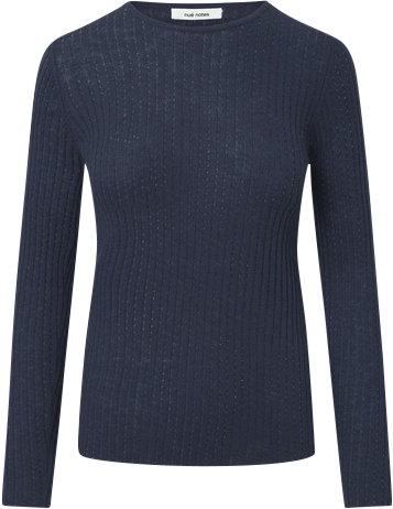 Nué Notes Magnus Crewneck Kvinde Navy Sweaters Str M - hos Magasin